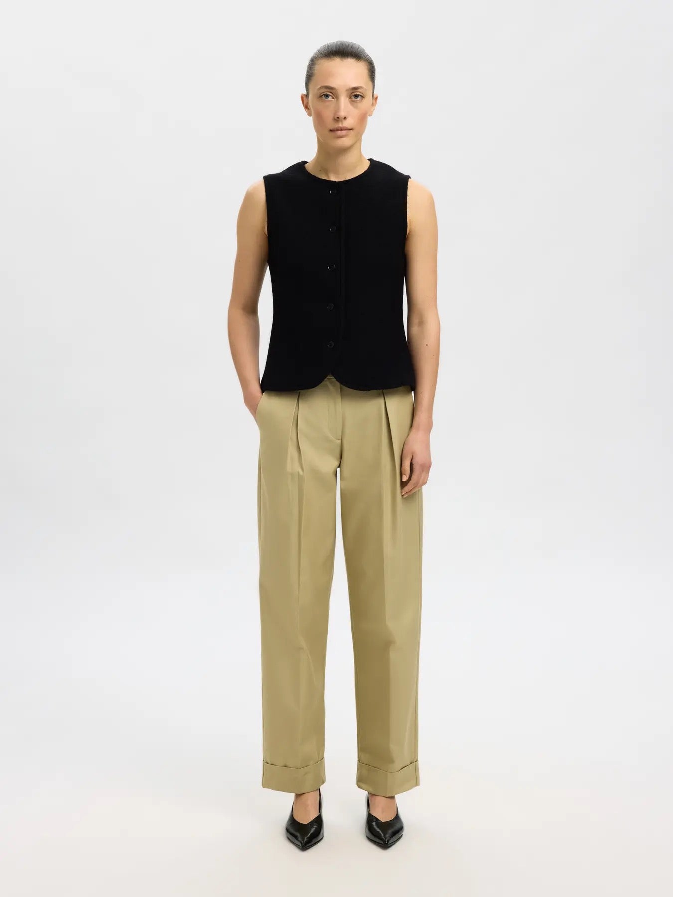 Darla Knit Button Vest