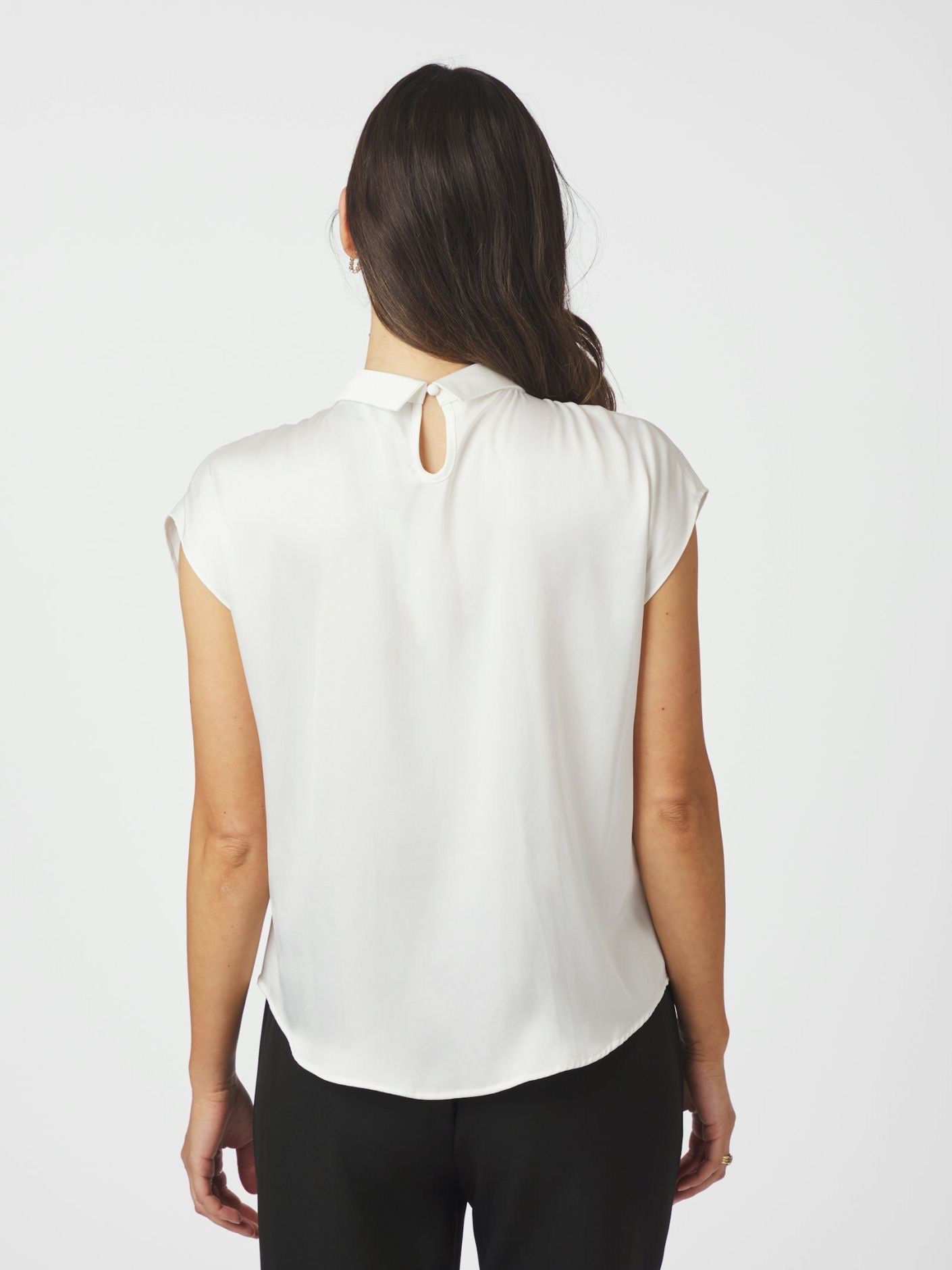 Fleur Drapy Satin Blouse