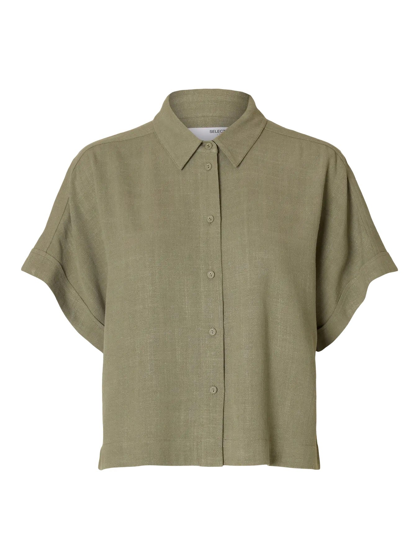 Viva Cropped Shirt Linne/Viskos