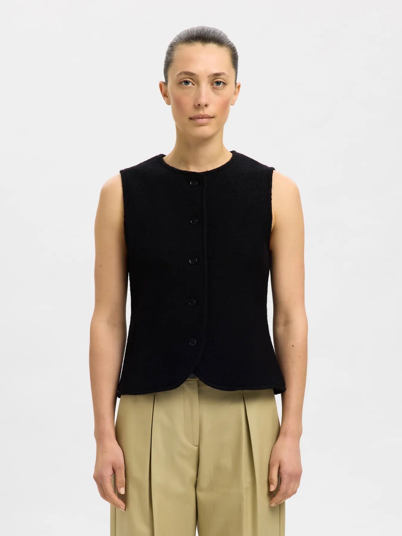 Darla Knit Button Vest
