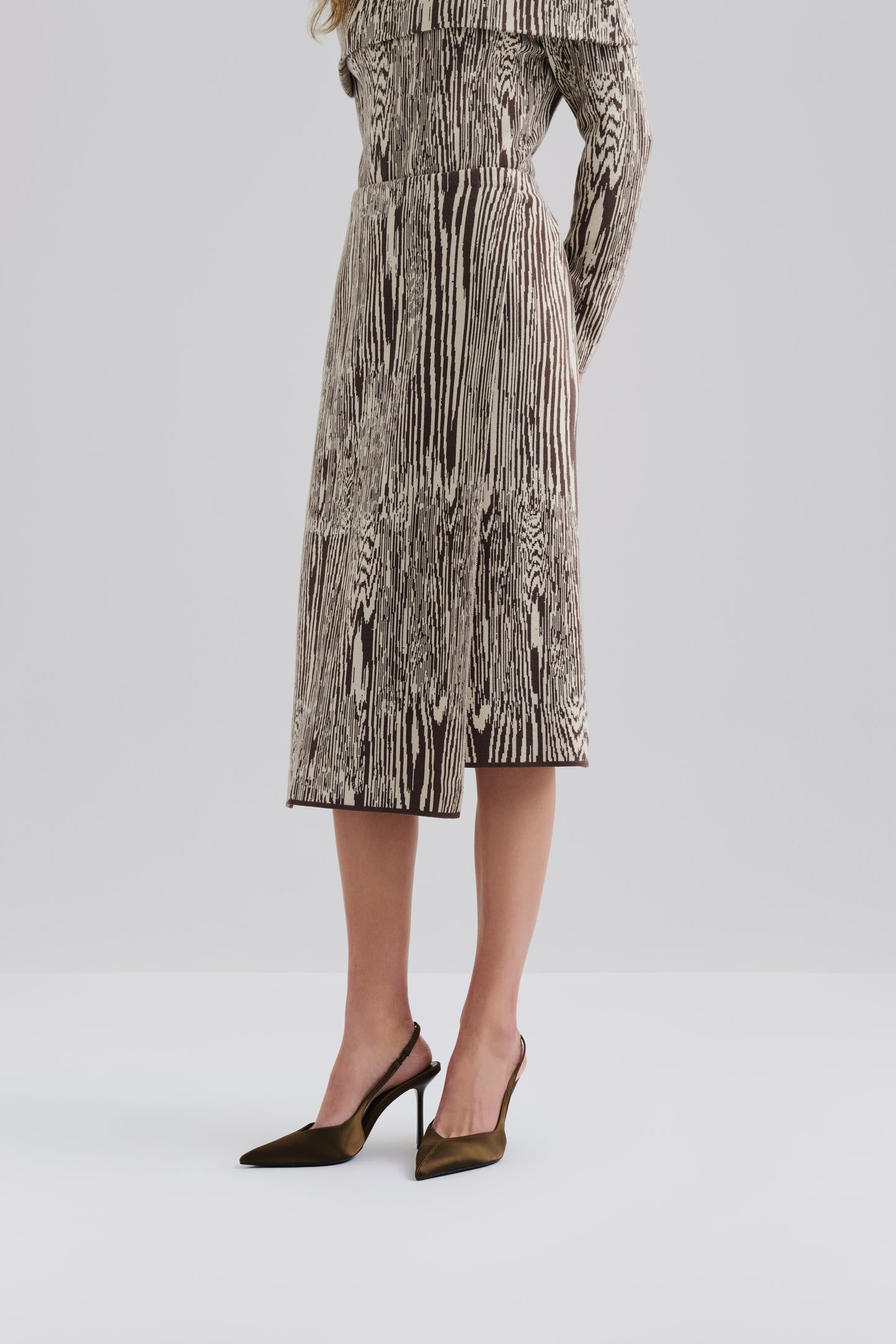 Lois Jaquard Wrap Midi Skirt