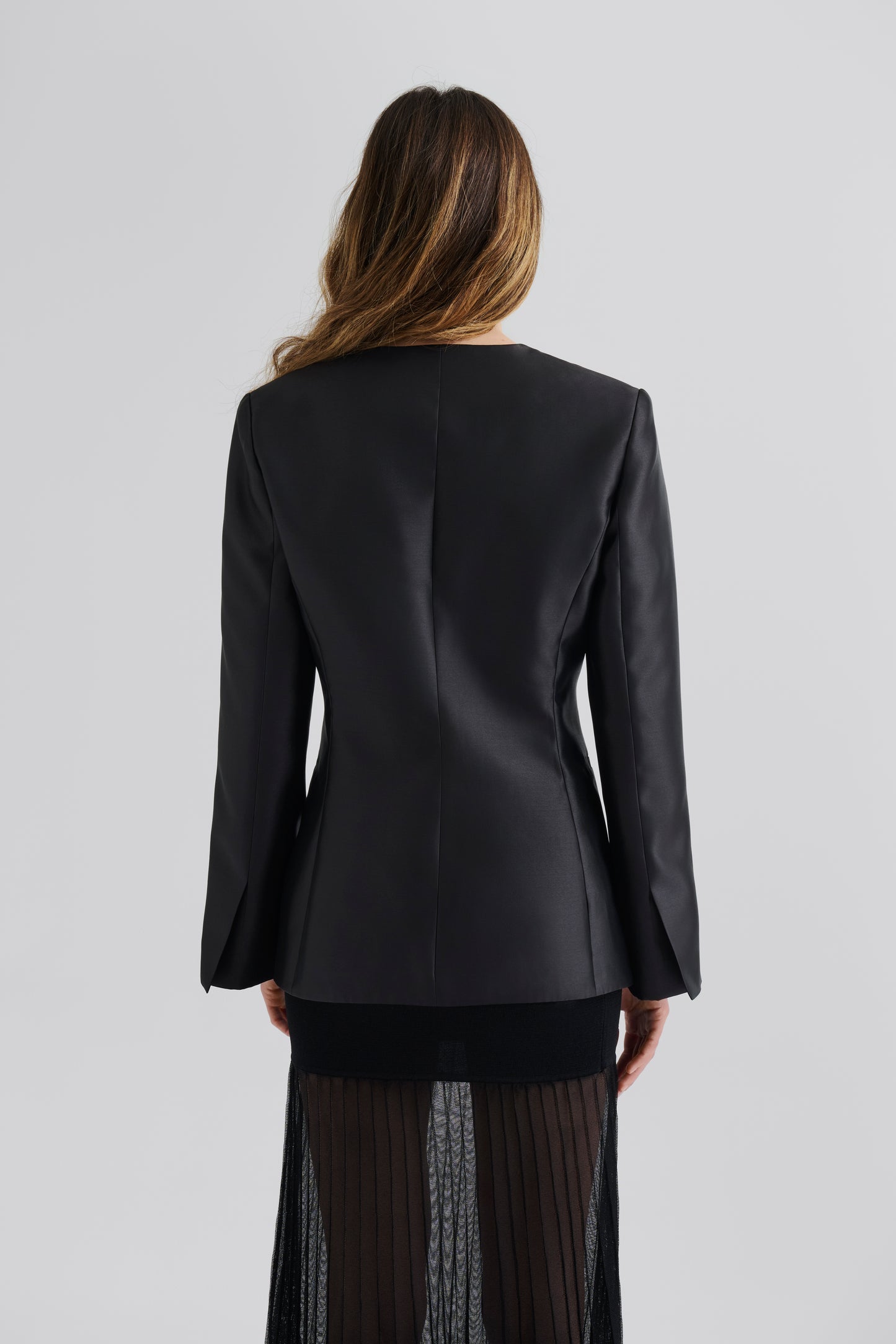 Nori Fitted satin Blazer