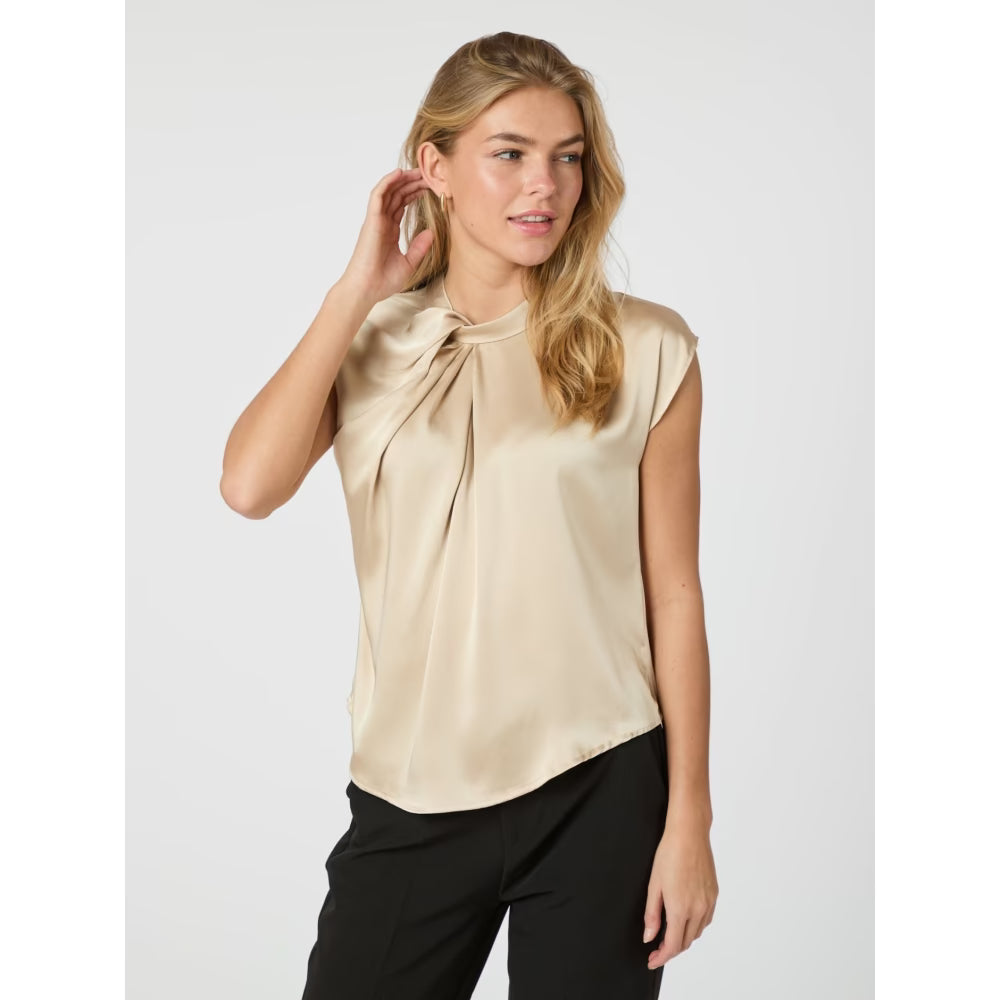 Fleur Drapy Satin Blouse