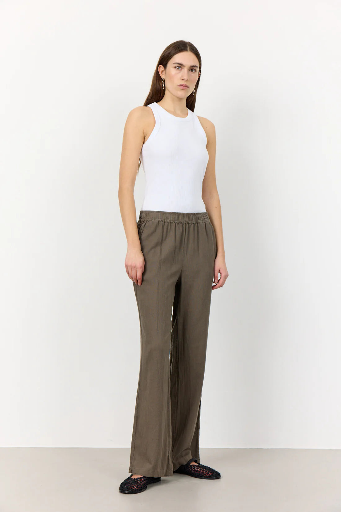 Naja Pants i skön linne/viskos blandning