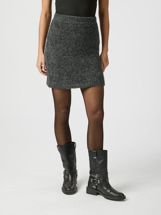 Naria Fluffy Knit Skirt