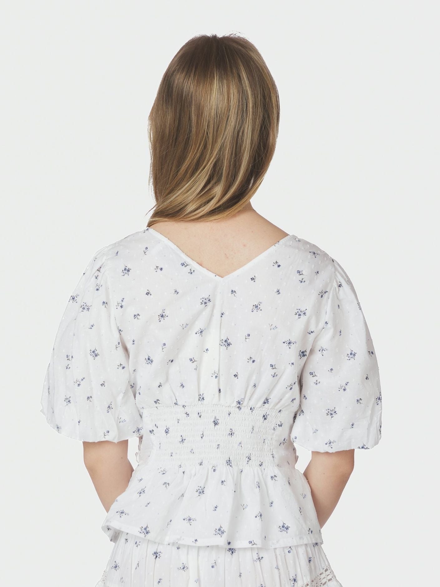 Neo Noir Sapura Flower Dobby Blouse
