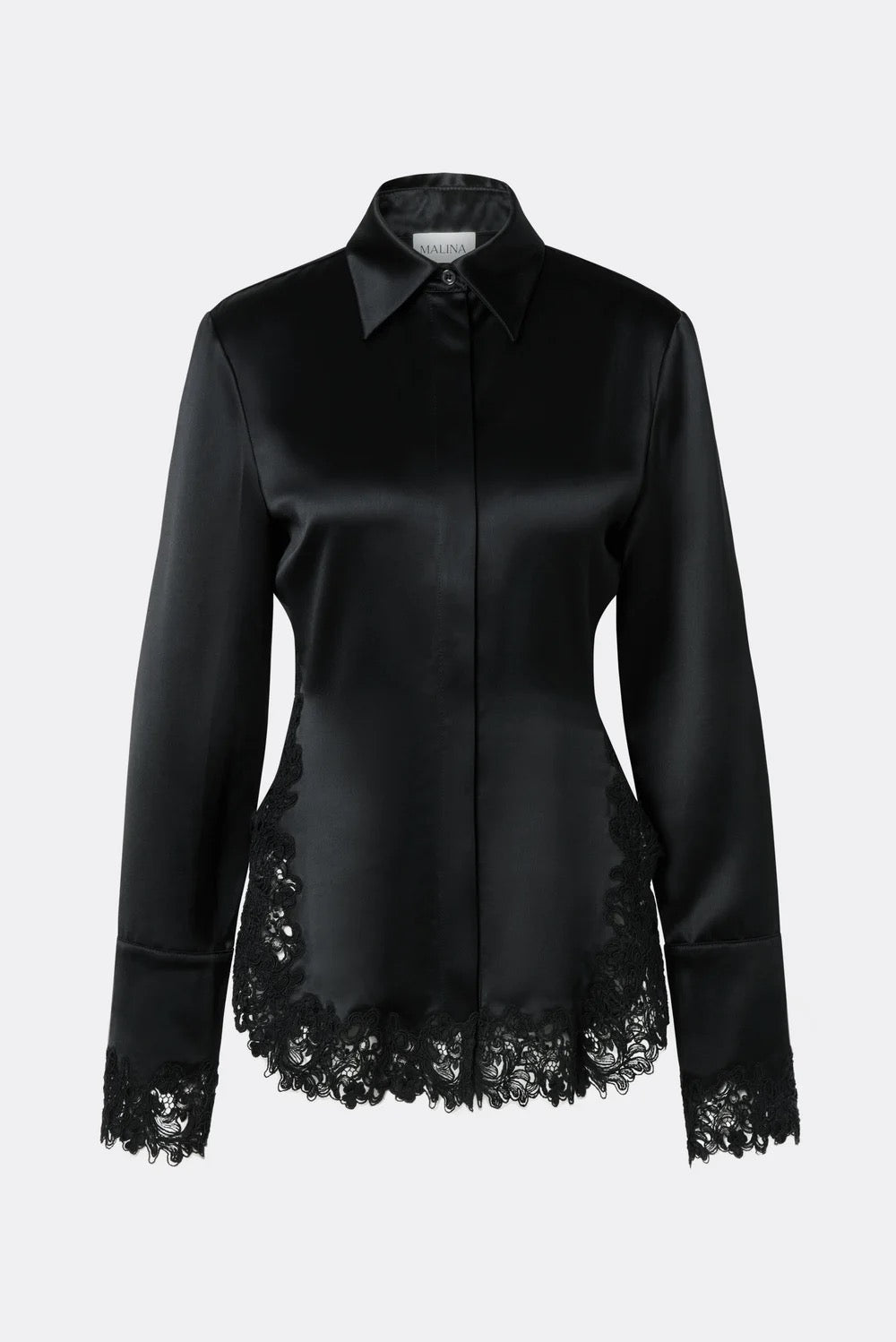 Malou Satin Lace Hem Skirt