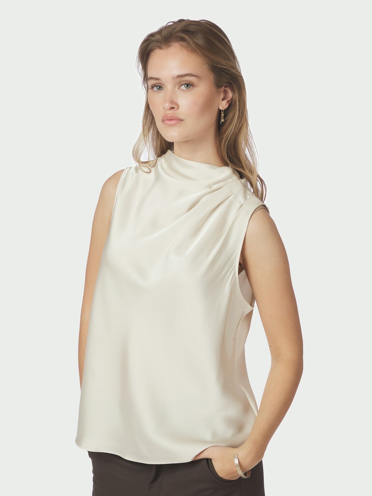 Isola Drapy Satin Top