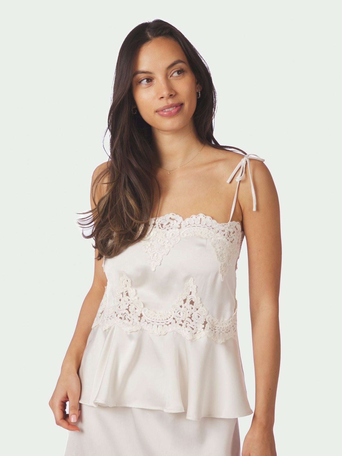 Kaela Heavy Sateen Lace Top