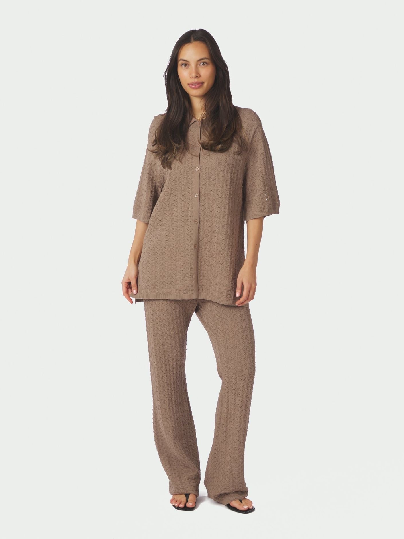 Neo Noir Sette Fine Crochet Blouse