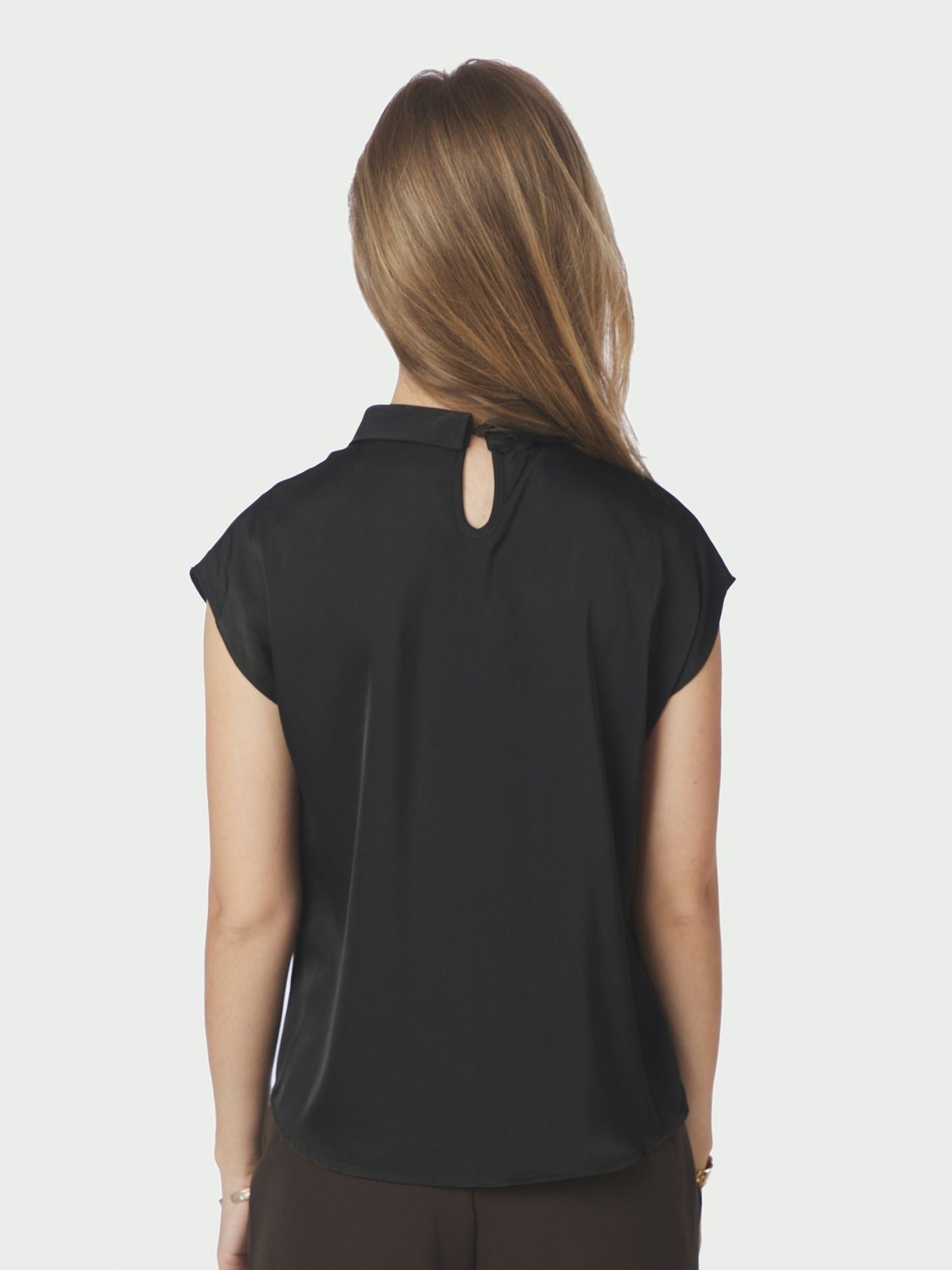 Fleur Drapy Satin Blouse