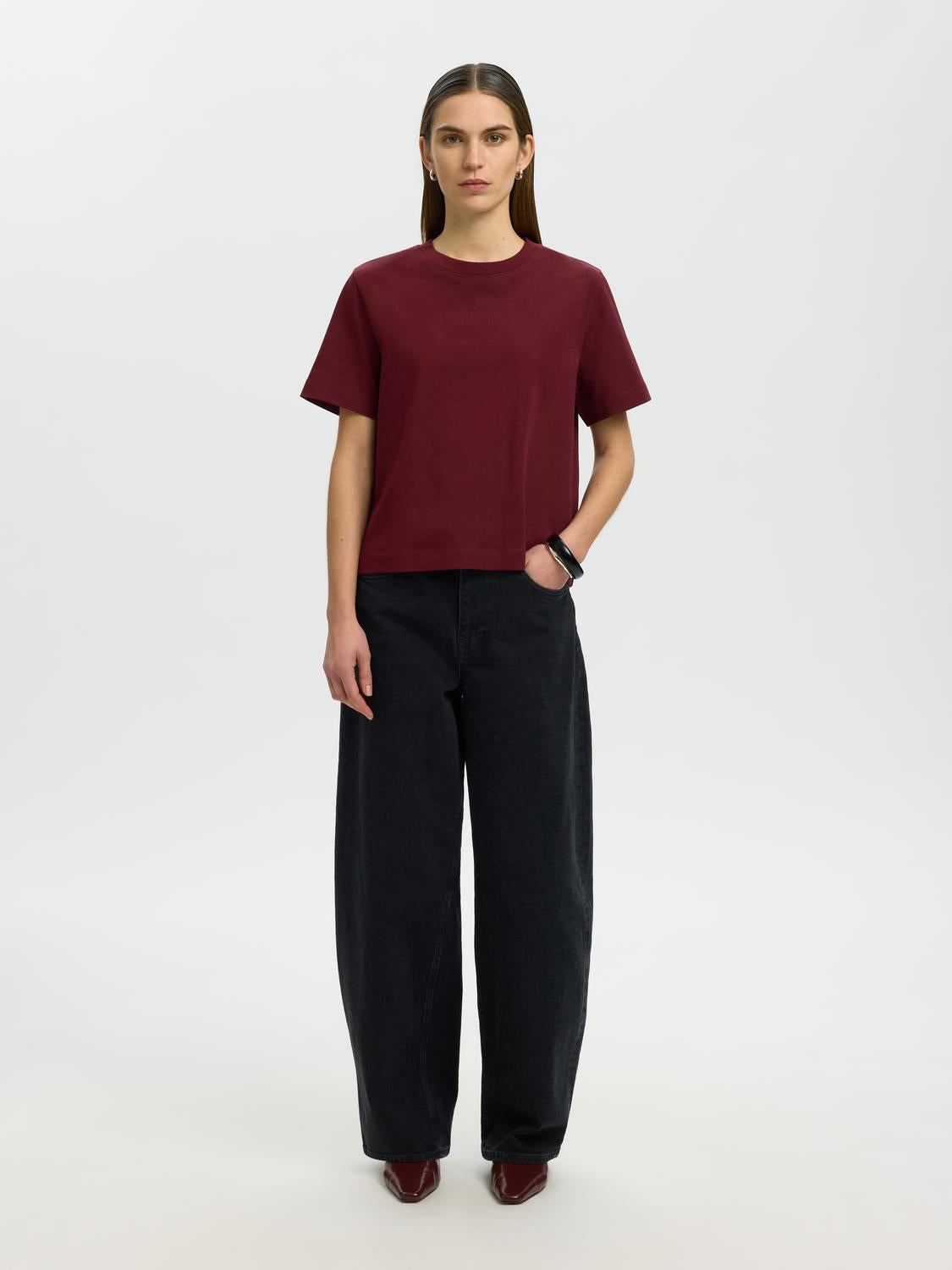 Selected Women - T-shirt - Delicioso - Slwessential Ss Boxy Tee Noos