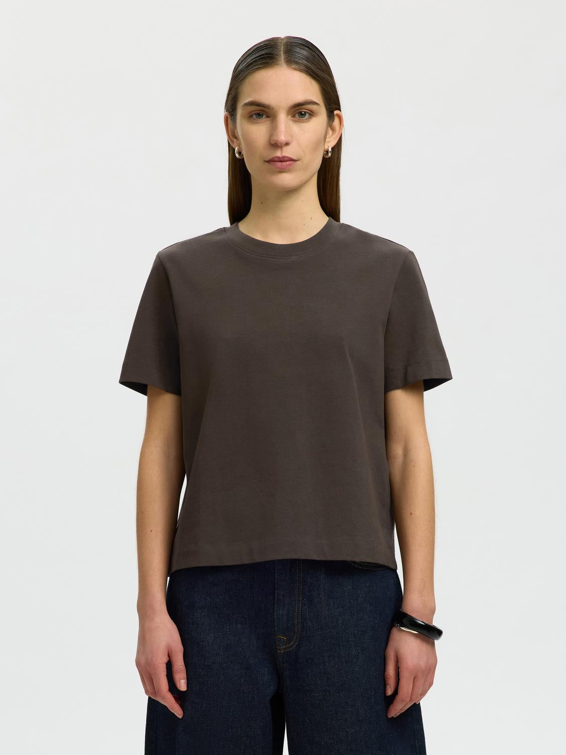 Selected Women - T-shirt - Delicioso - Slwessential Ss Boxy Tee Noos