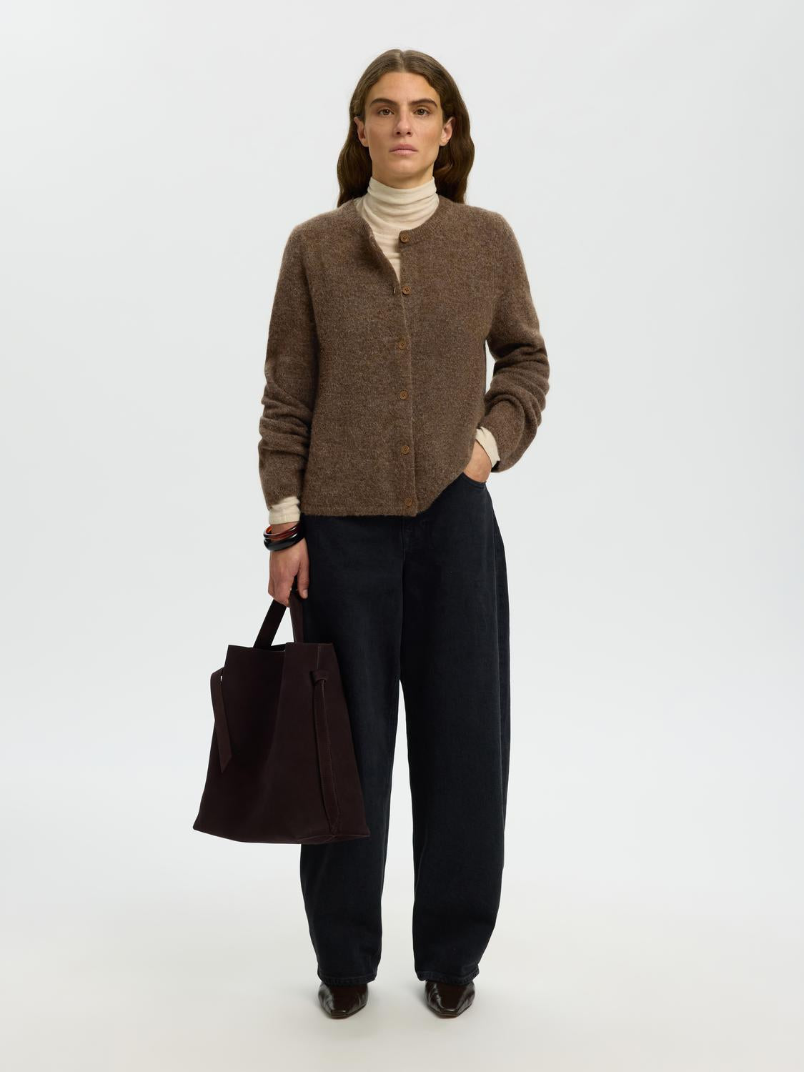 Selected Women Lulu Cardigan New Ls Knit