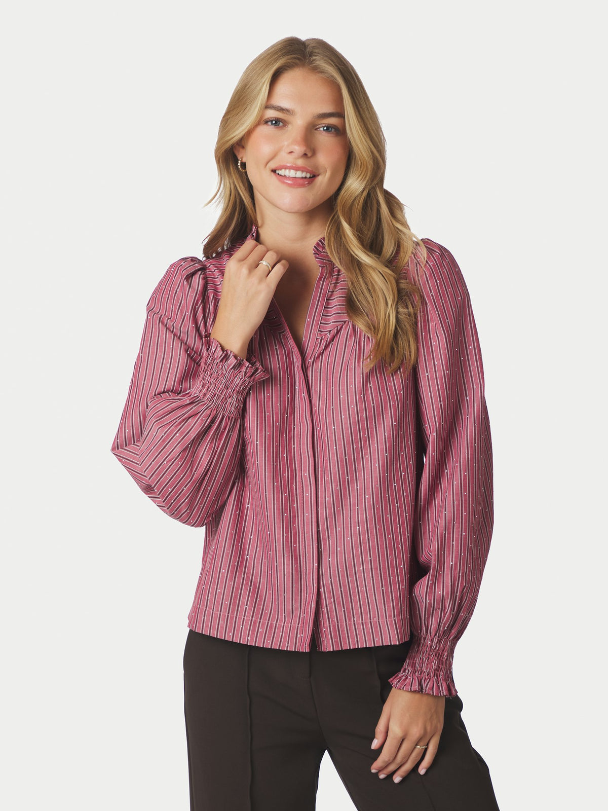 Neo Noir - Blouse - Dark Rose - Astrida