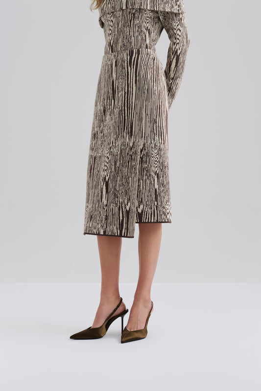Lois Jaquard Wrap Midi Skirt