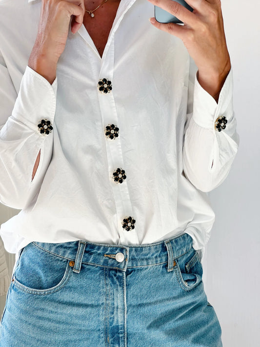 Maja Knappcharms Black & White Gold