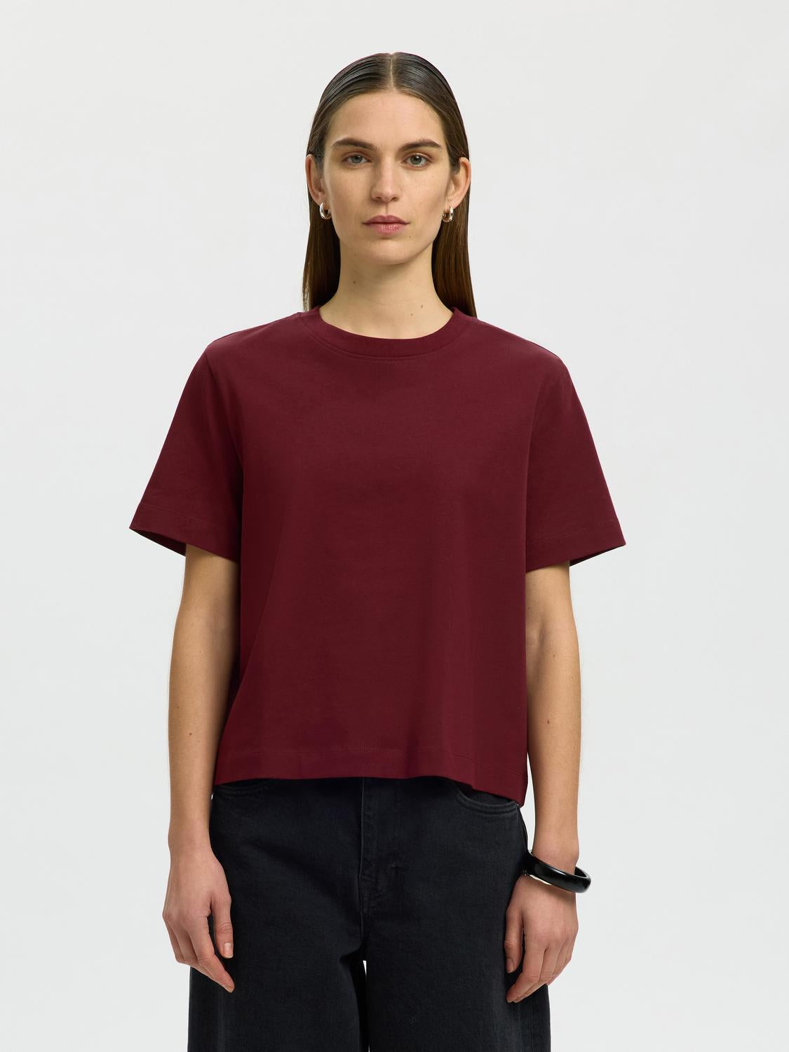 Selected Women - T-shirt - Delicioso - Slwessential Ss Boxy Tee Noos