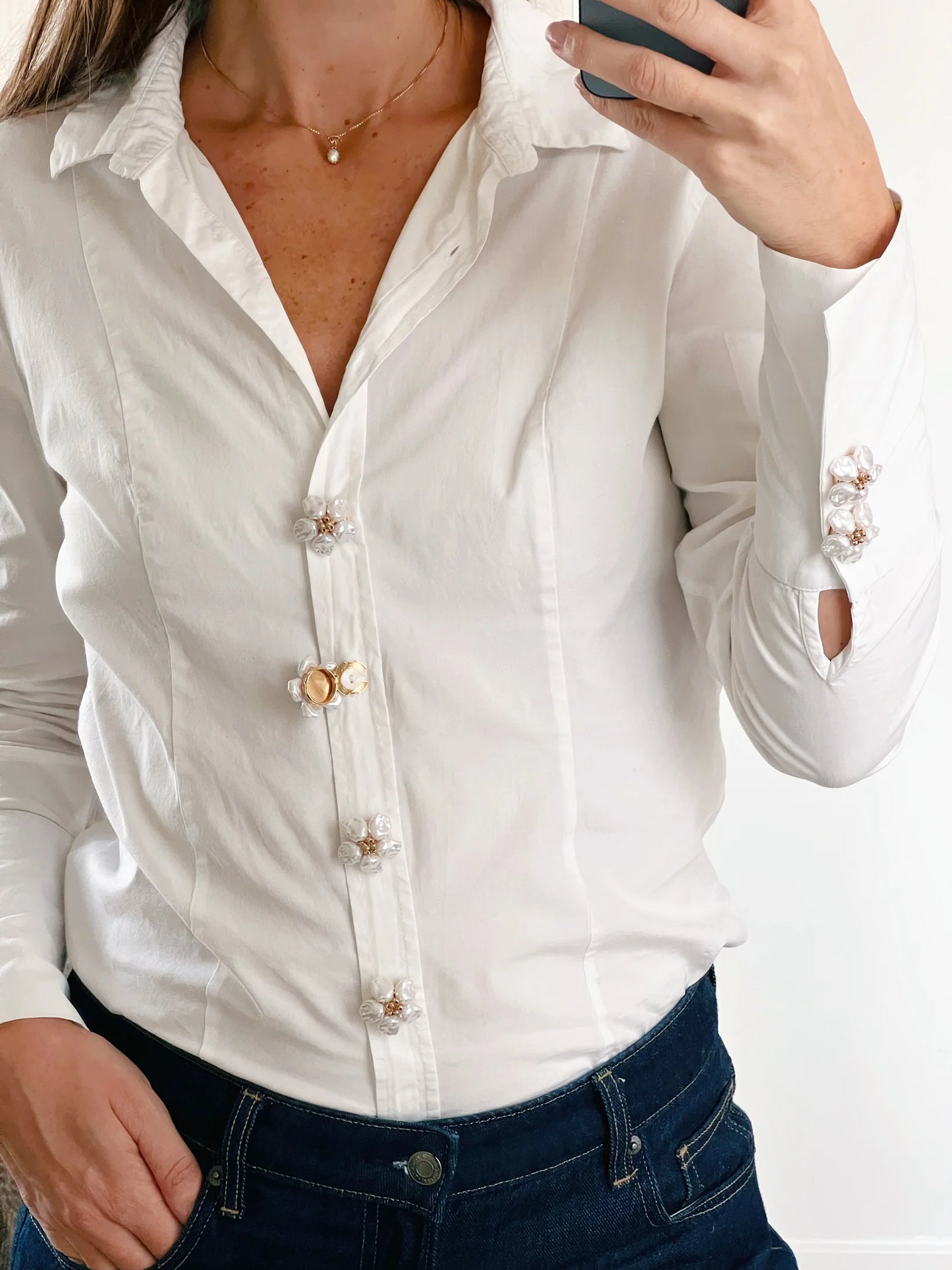 Wilma Knappcharms - Pearl Bloom Gold