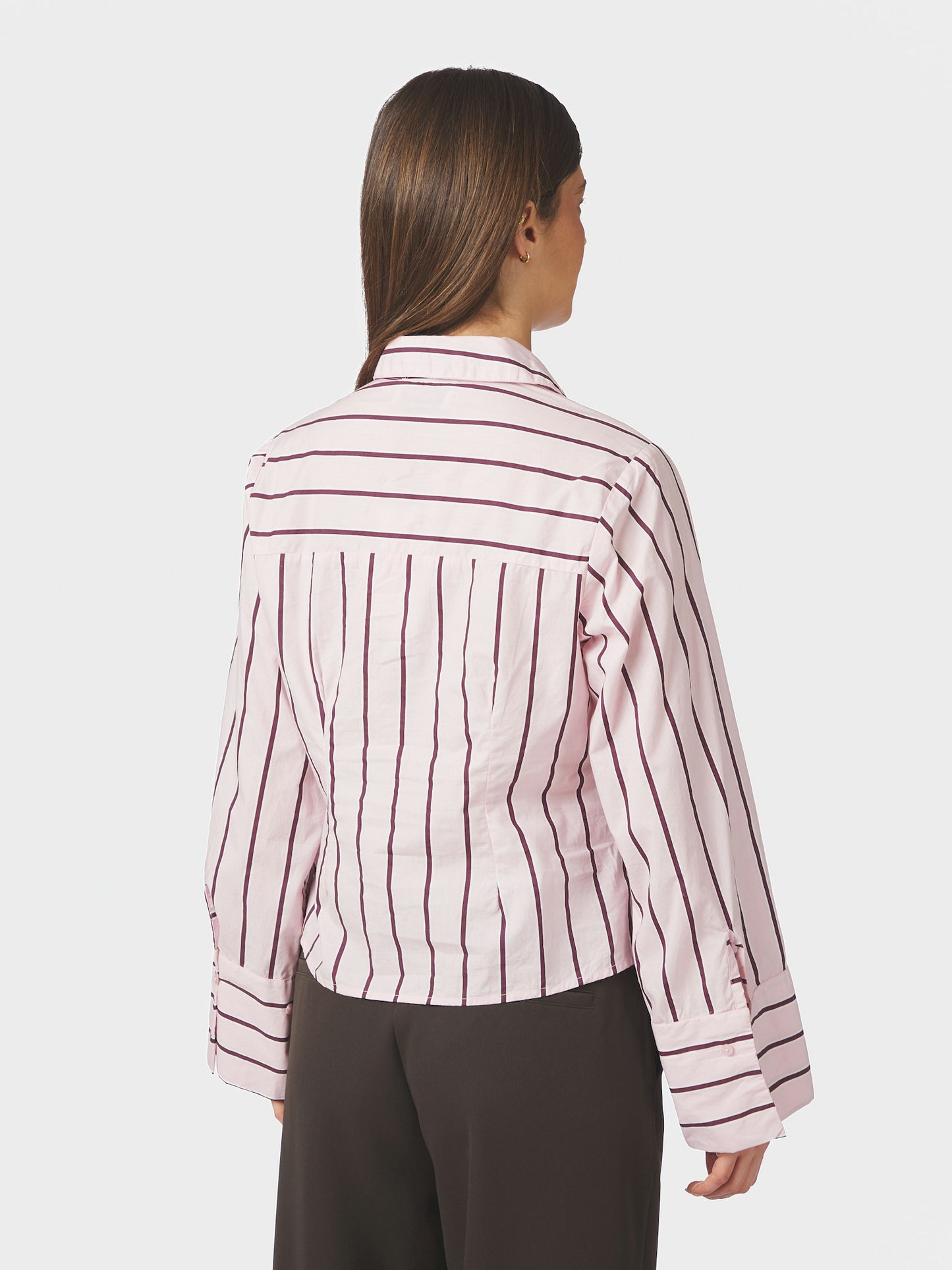 Neo Noir - Shirt - Light Pink - Rosa Wide Stripe