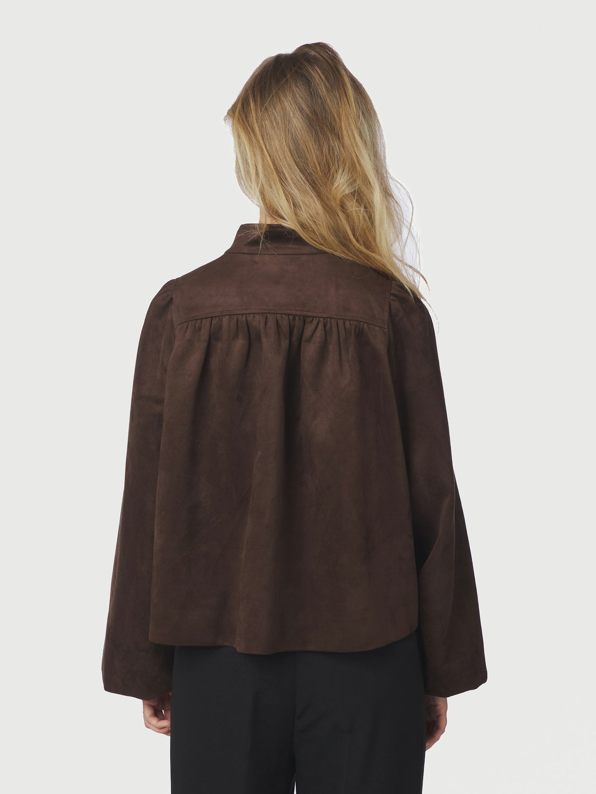 Neo Noir - Jacket - Dark brown - Tirsa Faux Suede